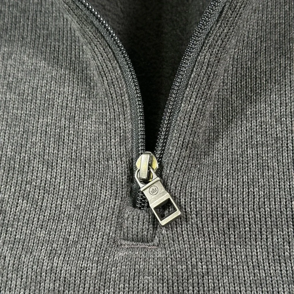 Peter Millar 1/4 Zip Pullover Men L Gray Recycled Polyester Crown Fleece Sweater